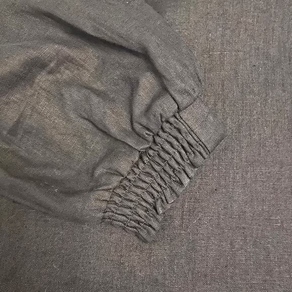 NWT Boden Linen Navy Split Neck Blouse size 8 / Medium - Picture 3 of 6